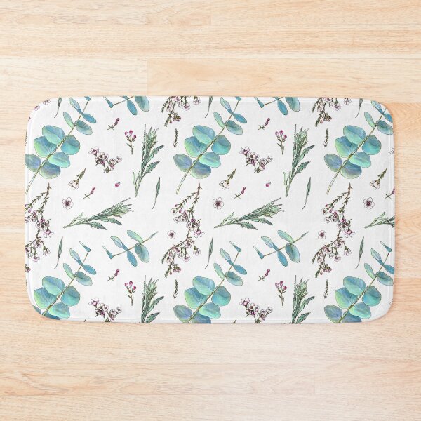 Item preview, Waxflower, silver-leaf stringybark and lavender leaves pattern designed and sold by stasia-ch.