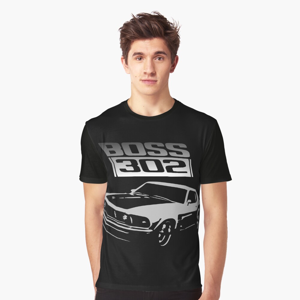 Ford Mustang 50 Years Boss 302 Classic Muscle Car Hot Rod Long Sleeve T-Shirt