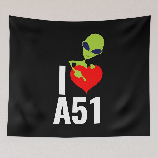 Aperçu de l'œuvre Copie de I Love Area 51, A51 créée et vendue par DesignMonster.