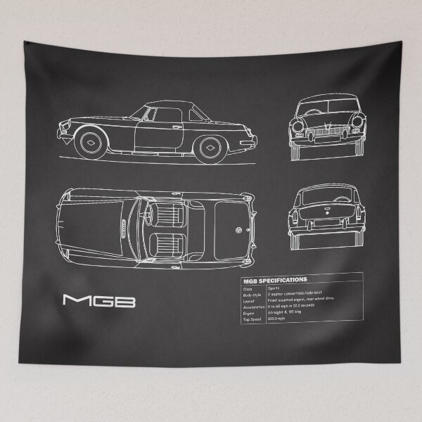 Item preview, The MGB Blueprint In Black designed and sold by rogue-design.
