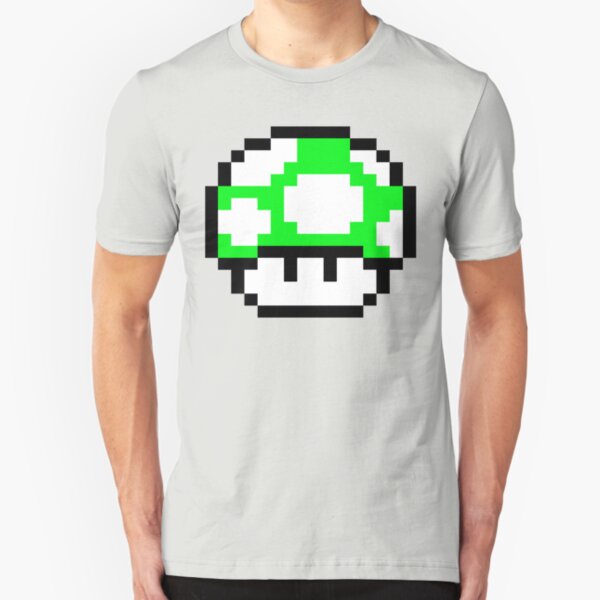 PIXEL - 1UP mushroom Slim Fit T-Shirt