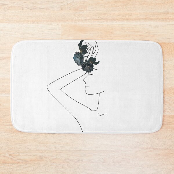 Item preview, Hot Summerday - Line drawing - Woman with flowers designed and sold by UtArt.