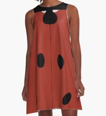 Ladybird Pattern Style A-Line Dress