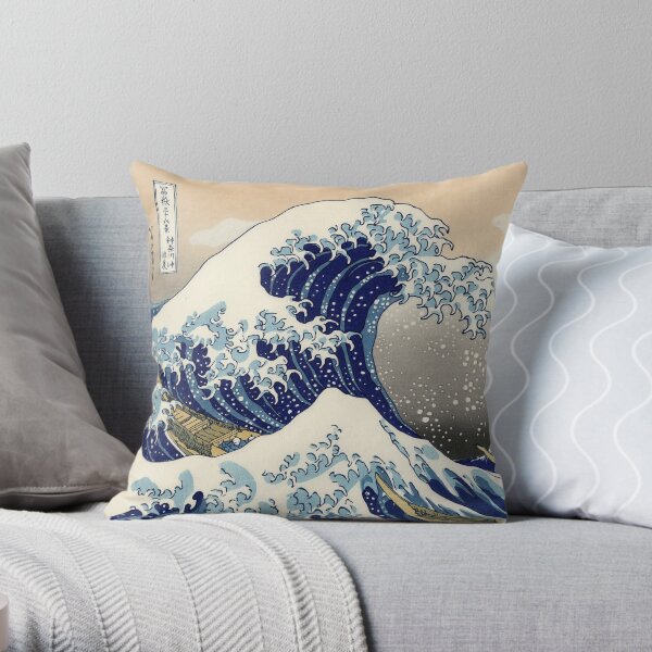 The Great Wave off Kanagawa Throw Pillow