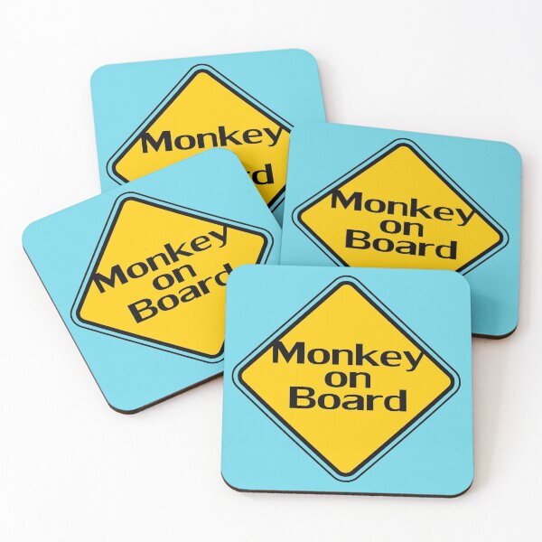 Item preview, Baby Monkey On Board - Safety Sign Sticker designed and sold by deanworld.