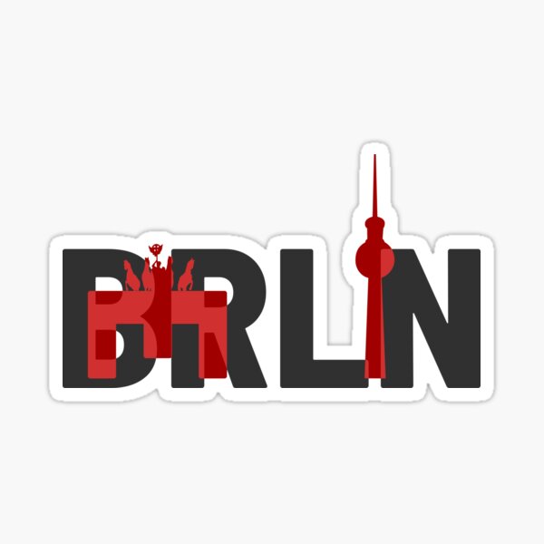 Artikel-Vorschau von Berlin bei Nacht Deutschland rote Wahrzeichen Typografie Souvenir, designt und verkauft von peter2art.