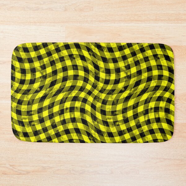 Item preview, Wiggly Yellow and Black Speckle Check Pattern designed and sold by MarkUK97.