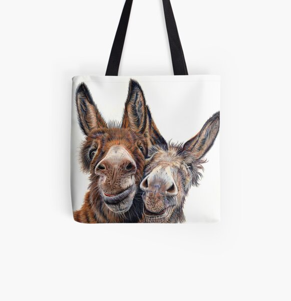 Donkeys - Hee Haw All Over Print Tote Bag