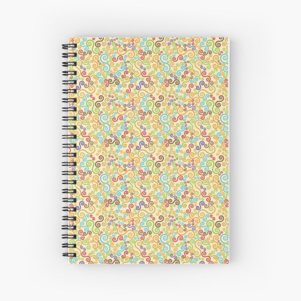 Multicolour curve lines Spiral Notebook
