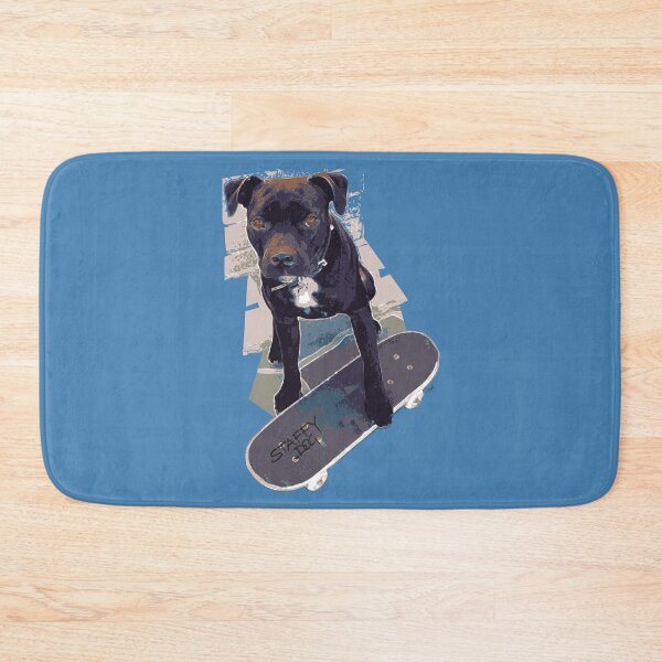 Item preview, SK8 Staffy Dog Skater colour pic designed and sold by StaffyDognCo.