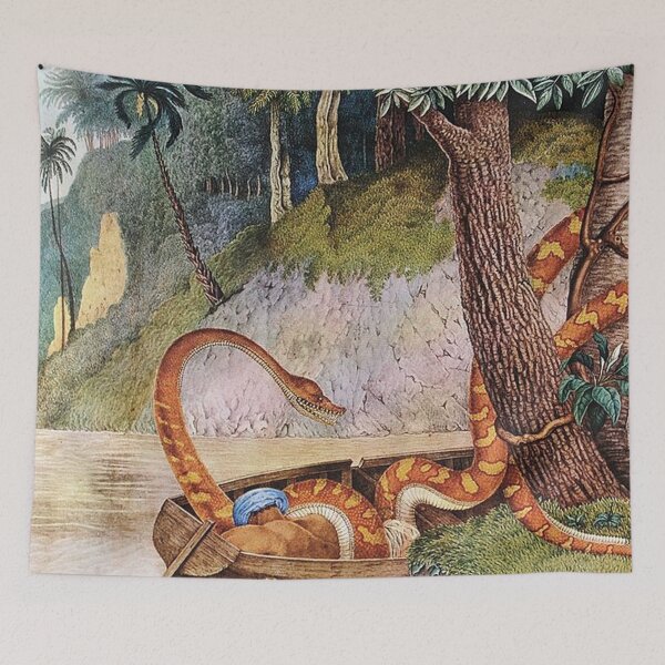 Aperçu de l'œuvre Un serpent géant constriction mangeant un homme créée et vendue par Vintage Designs +.