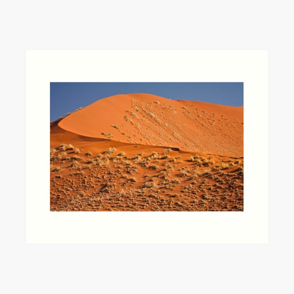 Red curve of dune Art Print