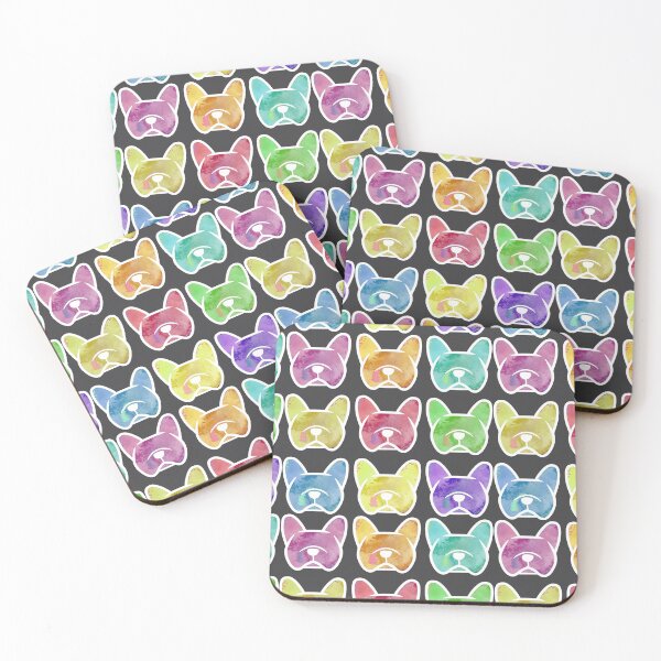 Item preview, Crayon box French Bulldogs - Frenchies in rainbow colors - bright French Bulldogs designed and sold by smooshfaceutd.