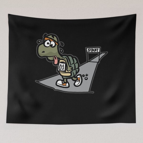 Item preview, TIRED TURTLE Marathon Half-Marathon funny Runner designed and sold by Moonpie90.