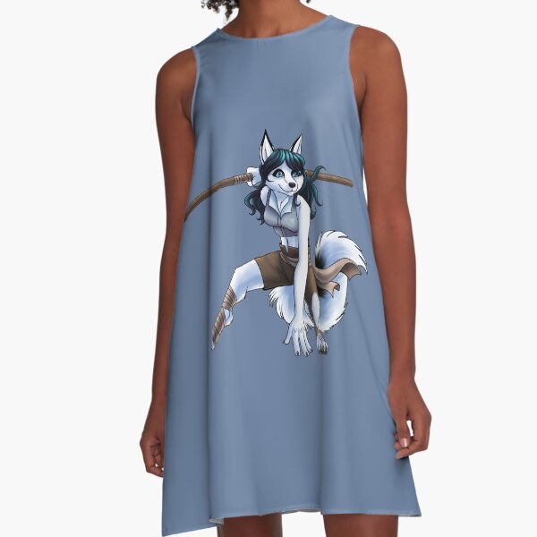 Disguised Fox - Filaire as an Arctic Fox A-Line Dress
