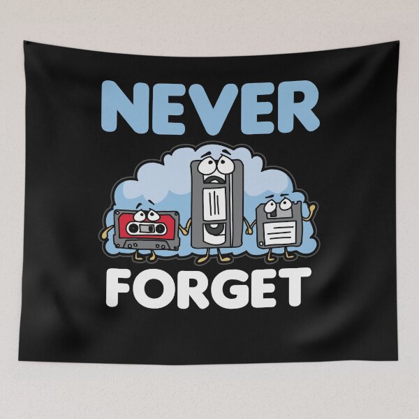 Item preview, NEVER FORGET VHS Cassette Floppy Disc designed and sold by Moonpie90.