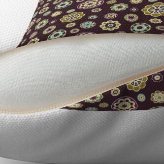Alternate view of Fabric with floral pattern. Throw Pillow