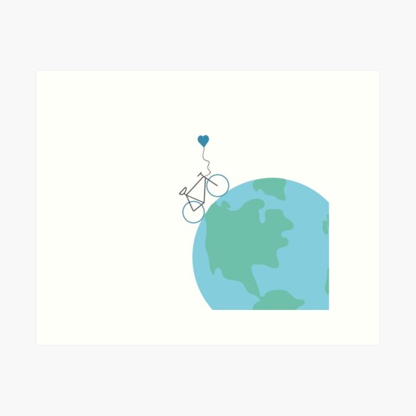 Cycle the world with love Art Print