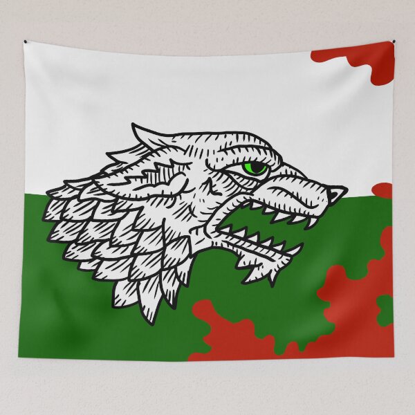 Item preview, wolf warrior flag. medieval banner. designed and sold by JJadx.