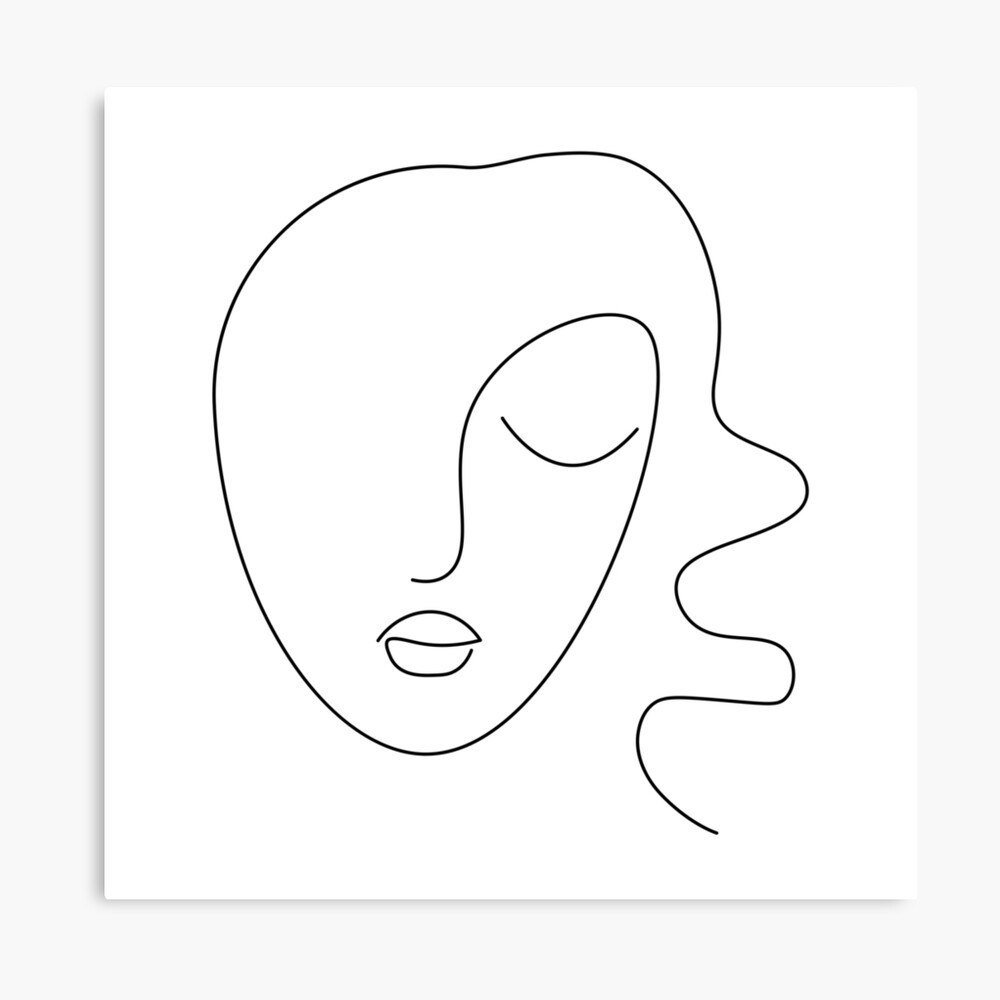 Impression Photo Ligne Continue Dessin Des Visages Et De La Coiffure Concept De Mode Beaute Femme Minimaliste Illustration De T Shirt Style Graphique Impression Slogan Par Momixzaaa Redbubble