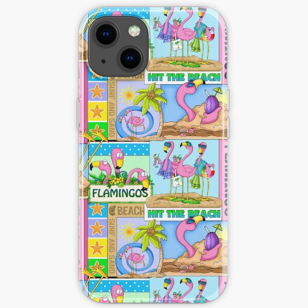 Flamingo Beach Party iPhone Soft Case