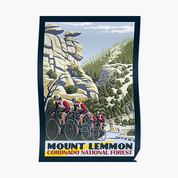 Cycling on Mount Lemmon Poster