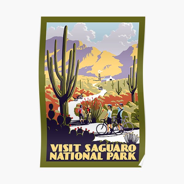 Visit Saguaro National Park Poster