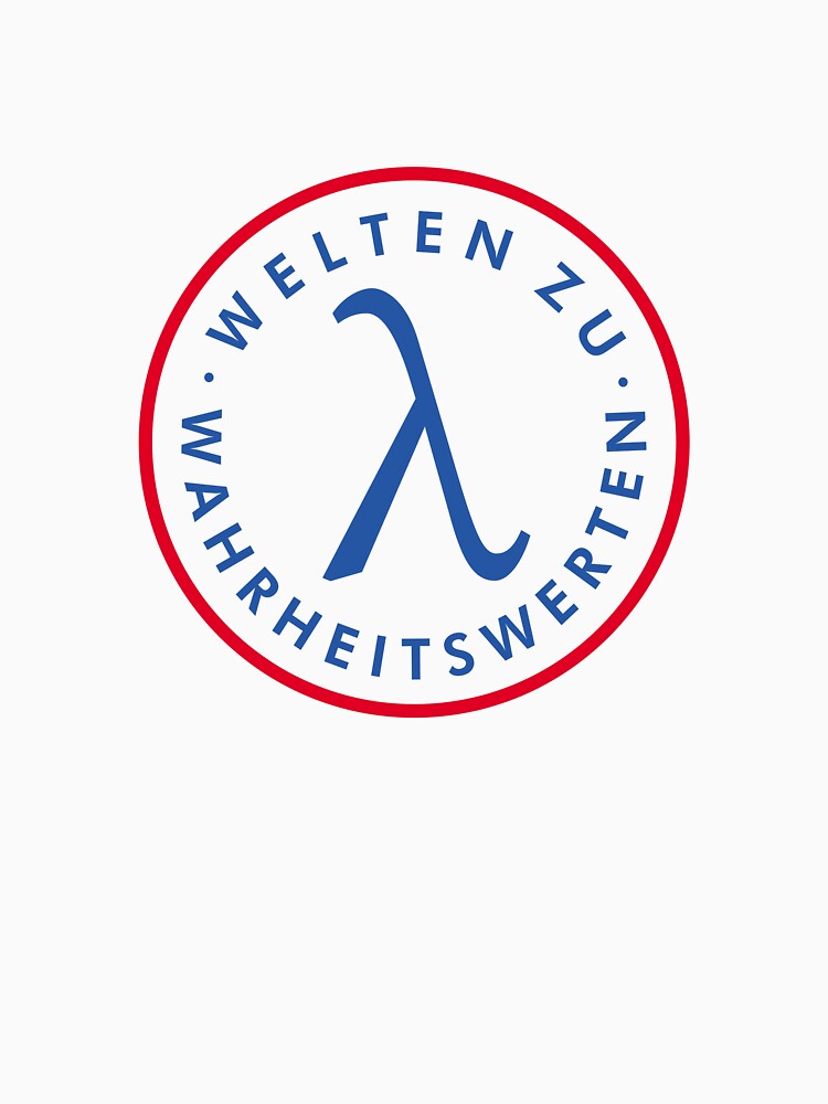 Thumbnail 7 of 7, Essential T-Shirt, Welte zu Wahrheitswerten (Brust) designed and sold by texttheater.