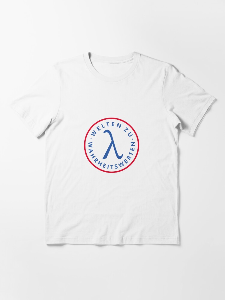 Thumbnail 3 of 7, Essential T-Shirt, Welte zu Wahrheitswerten (Brust) designed and sold by texttheater.