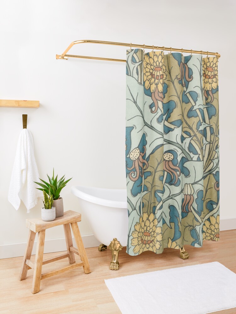 "Art Nouveau Dandelion" Shower Curtain for Sale by bluespecsstudio