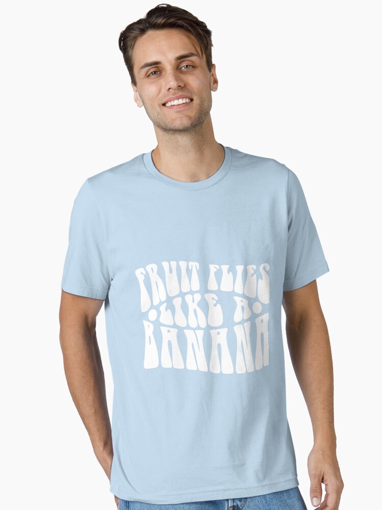Thumbnail 2 of 7, Essential T-Shirt, Fruit Flies Like a Banana designed and sold by texttheater.