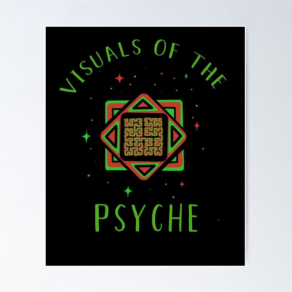 Vista previa del artículo con la obra «Visuales de la psique - Curvas psicodélicas de Hilbert», diseñado y vendido por KareemoDee.