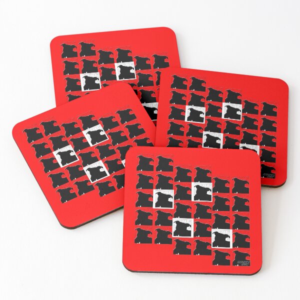 Item preview, Staffy Dogs Head on Repeat pattern Red background designed and sold by StaffyDognCo.