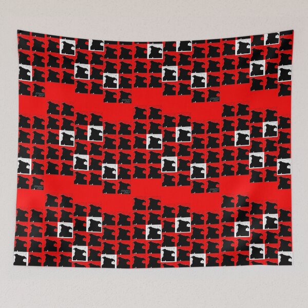 Item preview, Staffy Dogs Head on Repeat pattern Red background designed and sold by StaffyDognCo.