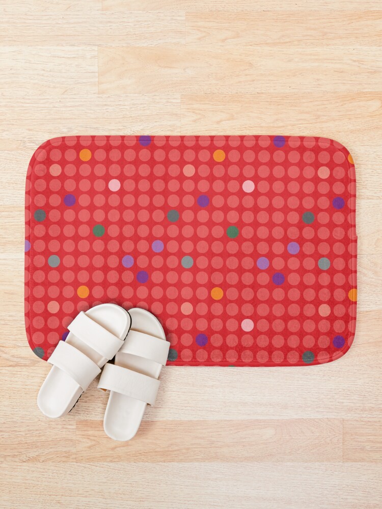 Thumbnail 1 of 6, Bath Mat, Random Colors, Red designed and sold by DAWDesigns.