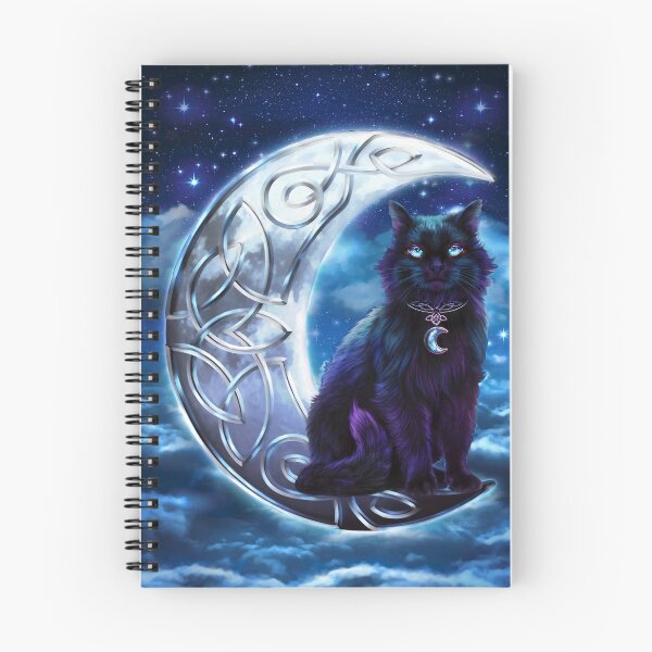 Item preview, Celtic Black Cat on a Crescent Moon designed and sold by Brigid Ashwood.