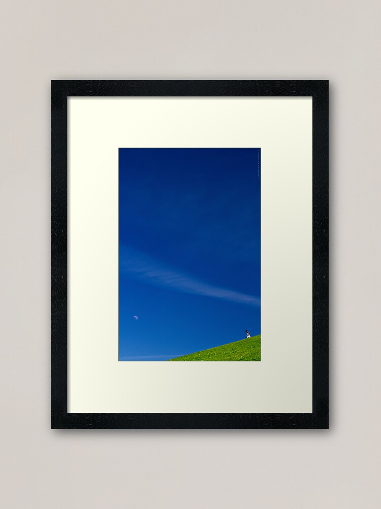 Alternate view of the girl on a hill Framed Art Print