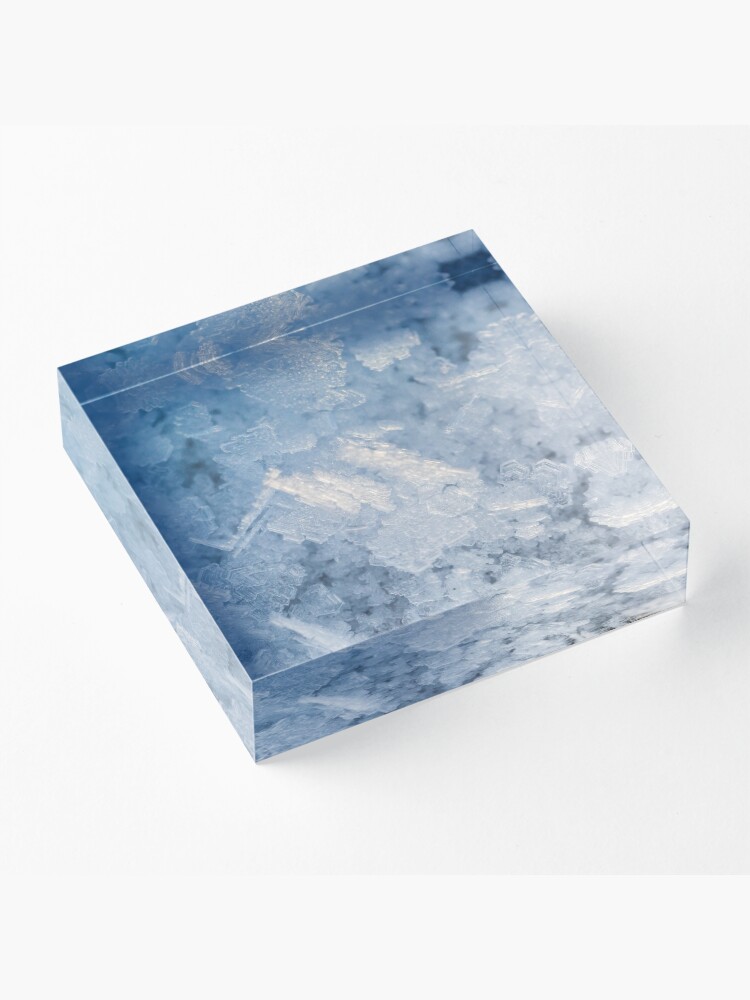 Alternate view of Ice crystals Acrylic Block