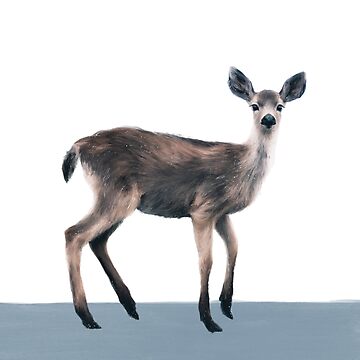 Artwork thumbnail, Deer on Slate Blue by AmyHamilton