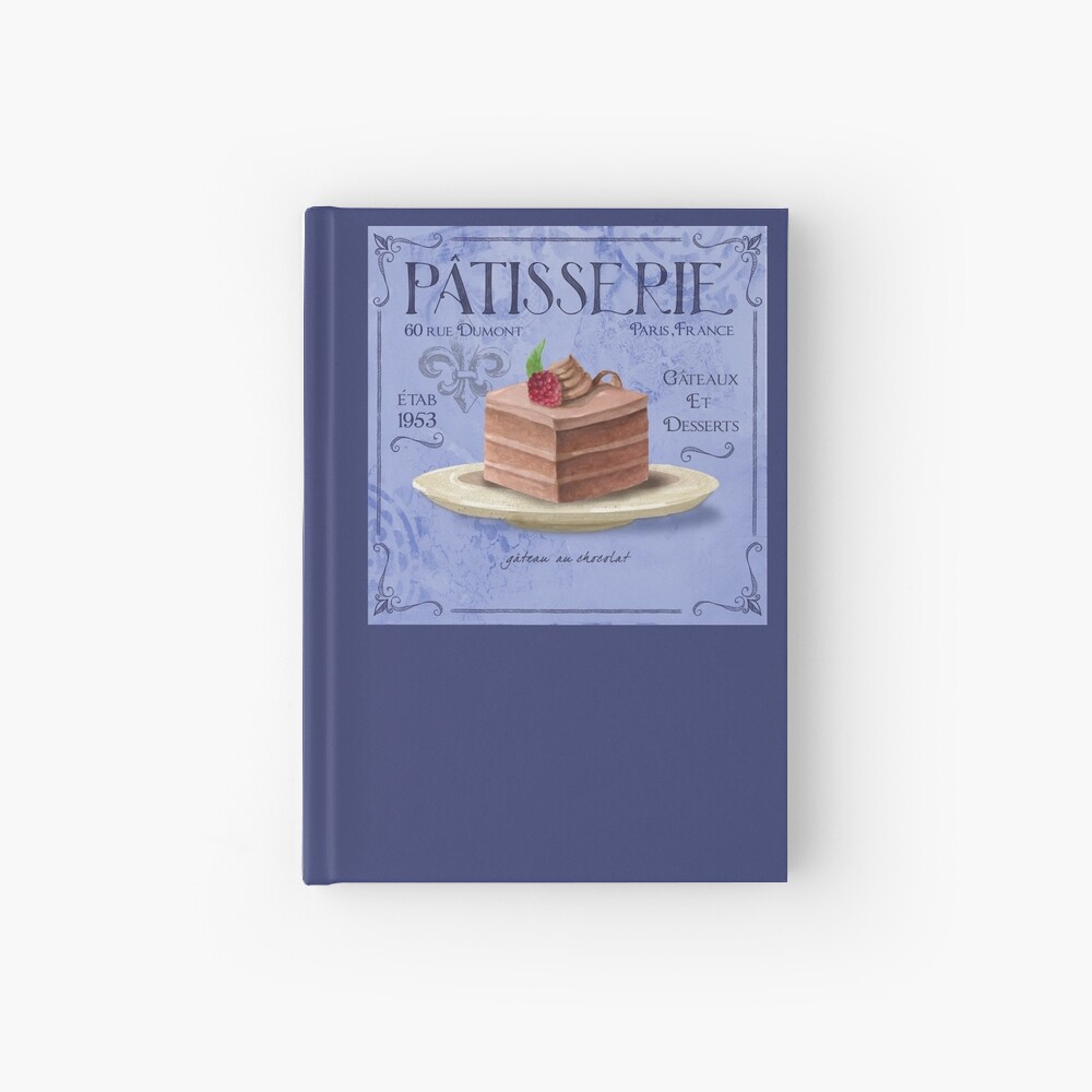 Patisserie Gateau Au Chocolat French Art And Decor Spiral Notebook By Fionastokes Redbubble