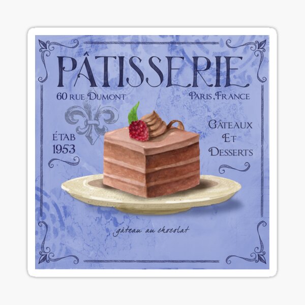 Item preview, Patisserie, Gateau au Chocolat, French Art and Decor designed and sold by FionaStokes.