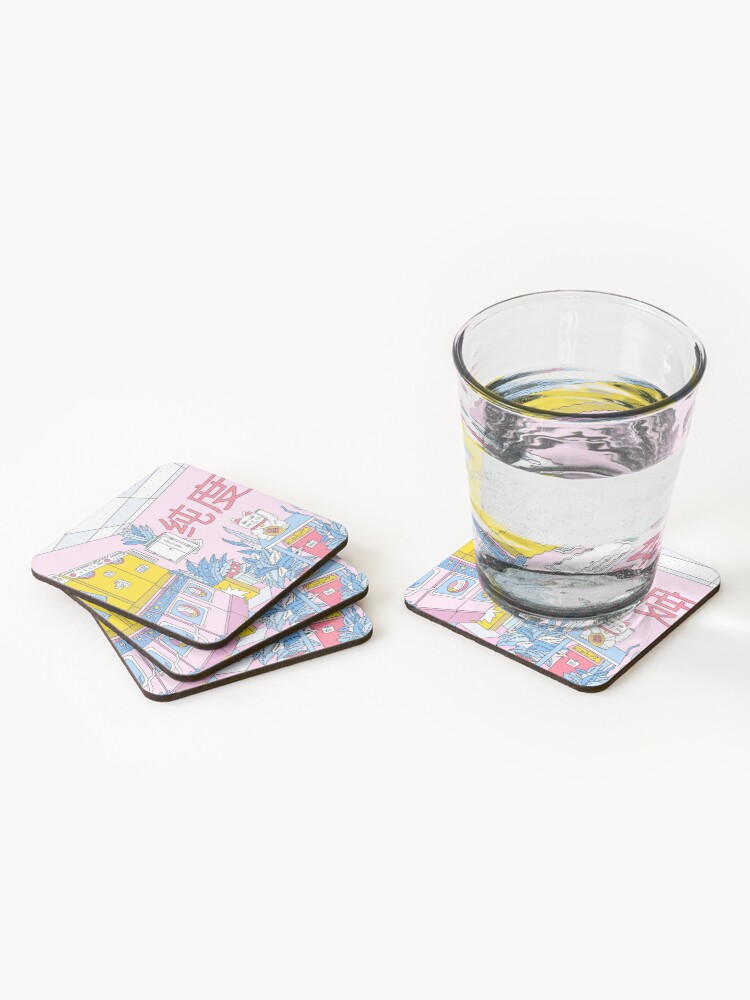 Alternate view of MANEKI WASH BLUE Coasters (Set of 4)