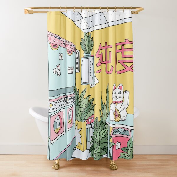 MANEKI WASH GREEN Shower Curtain