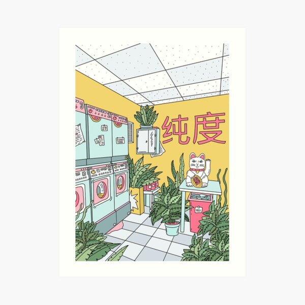 MANEKI WASH GREEN Art Print