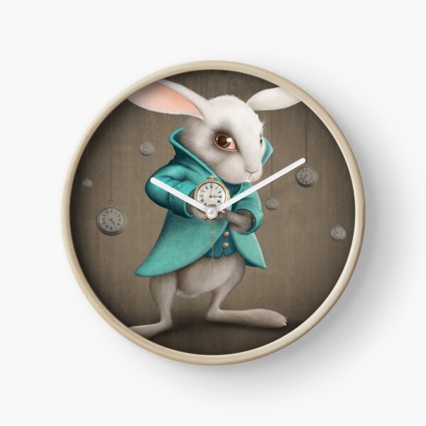 Alice in Wonderland Clock. Cheshire Cat Clock. Alice in Wonderland Gifts.  5th Wedding Anniversary Gift. Down the Rabbit Hole Clock. Unique 