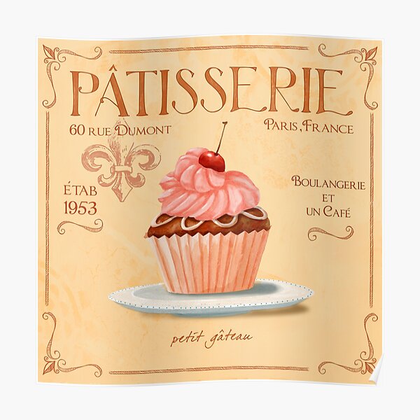 French Boulangerie Posters Redbubble