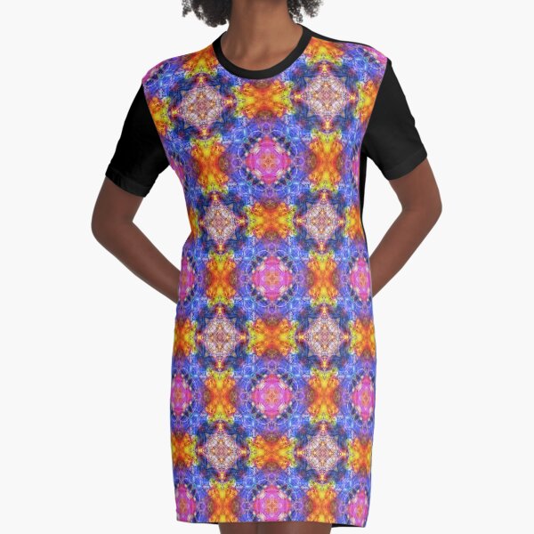abstract blob art colorful seamless repeat pattern Graphic T-Shirt Dress