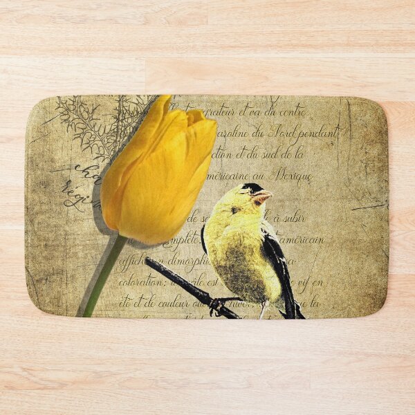 Item preview, Rustic Goldfinch Journal type Tulip Modern Country Modern Cottage Chic Art A257 designed and sold by byNicol.