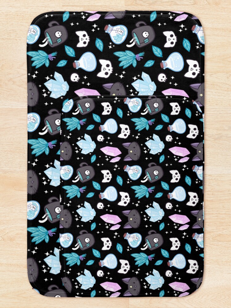 Alternate view of Herb Witch // Black | Nikury Bath Mat