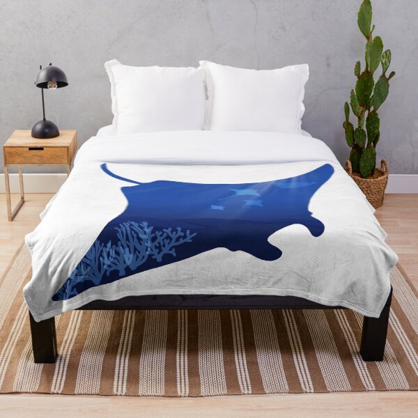 Item preview, Manta Ray Silhouette With Coral Reef designed and sold by WiseWitch.